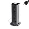 Vertical Power Strips with 8 Outlets Small Design Outlet Tower for Home and Office Space Saving Plastic Construction