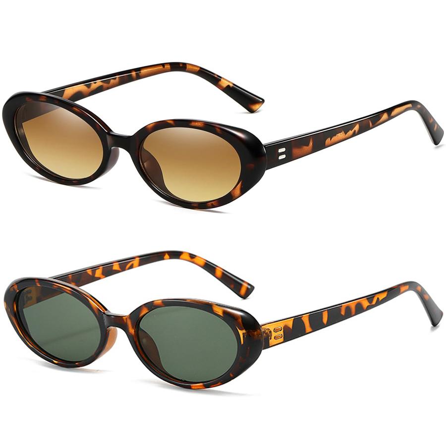 Modne Damskie Okulary Przeciwsłoneczne w Kształcie Owalnym Najnowsza Modna Stylizacja dla Pań Letnie Okulary Przeciwsłoneczne Vintage Styl Markowy Mała Oprawka Okulary do Jazdy