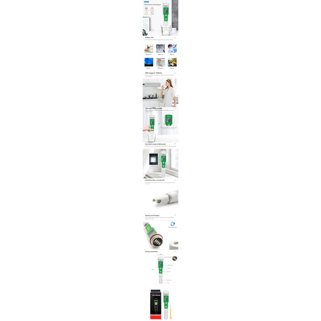 Professional ORP-169E ORP-169F Waterproof ORP Meter High Quality ORP meter Water Quality tester Test Tool ORP tester 40% off