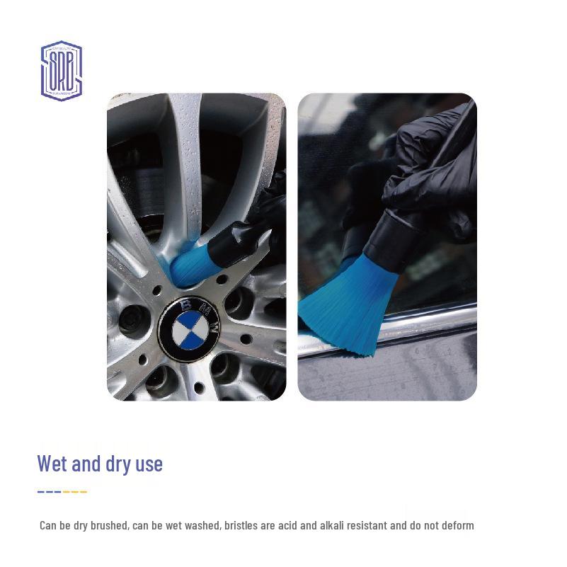 Car Detailing Nylon Brush for Wheels, Tires, Interior, and Emblems