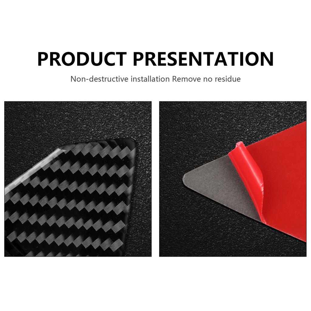 Adesivo de fibra de carbono para decoração de painel de interruptor de elevação de janela de carro, decalque, capa de acabamento para Ford Mustang GT 2015- Carro