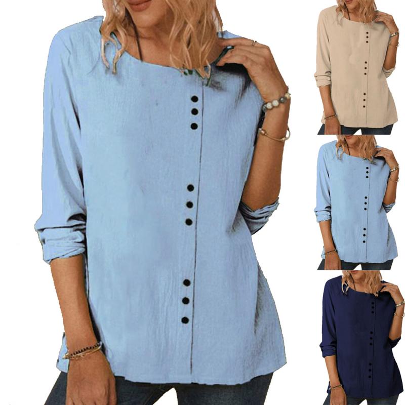 2026 Spring and Autumn New Casual Loose Woven Long-Sleeve Pullover Women's T-Shirt