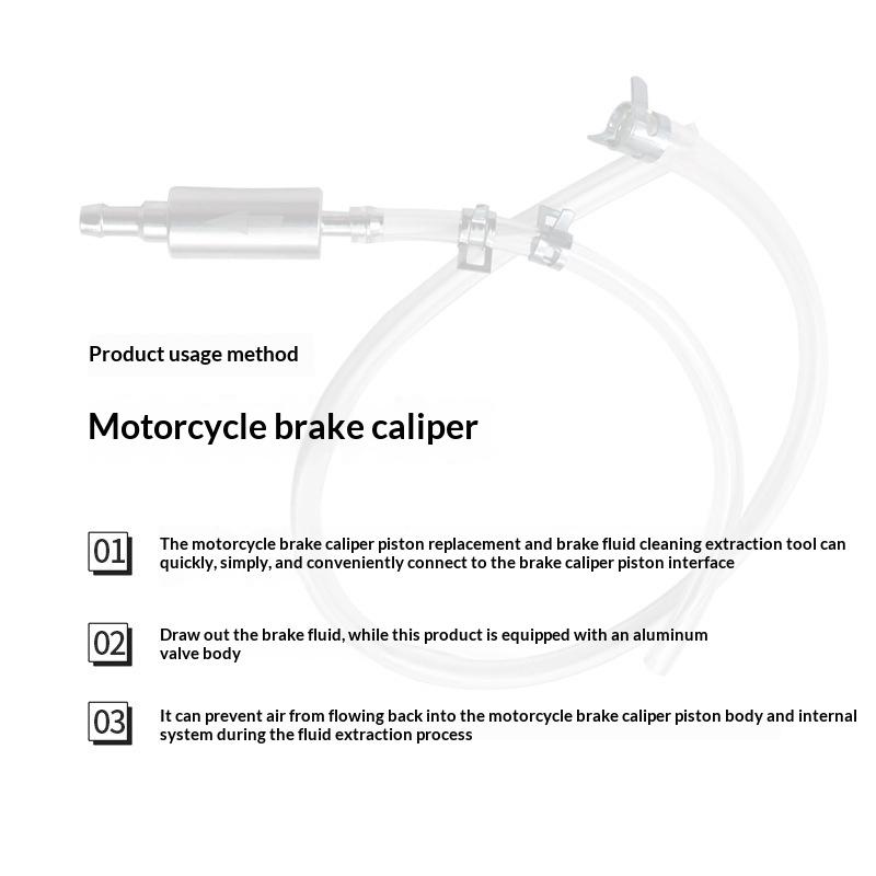 Motorcycle Brake Bleeder Hose Kit with Hydraulic Caliper Oil Bleed Tool Universal 2PCS Set for Home Workshop Maintenance