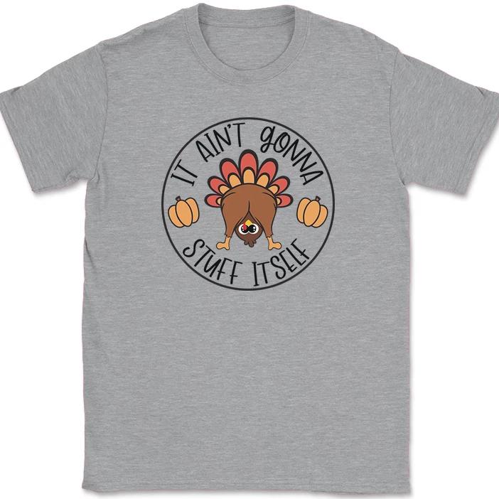 Само собой не набьется Футболка Смешная Футболка на День Благодарения Осенний Праздник 2XL