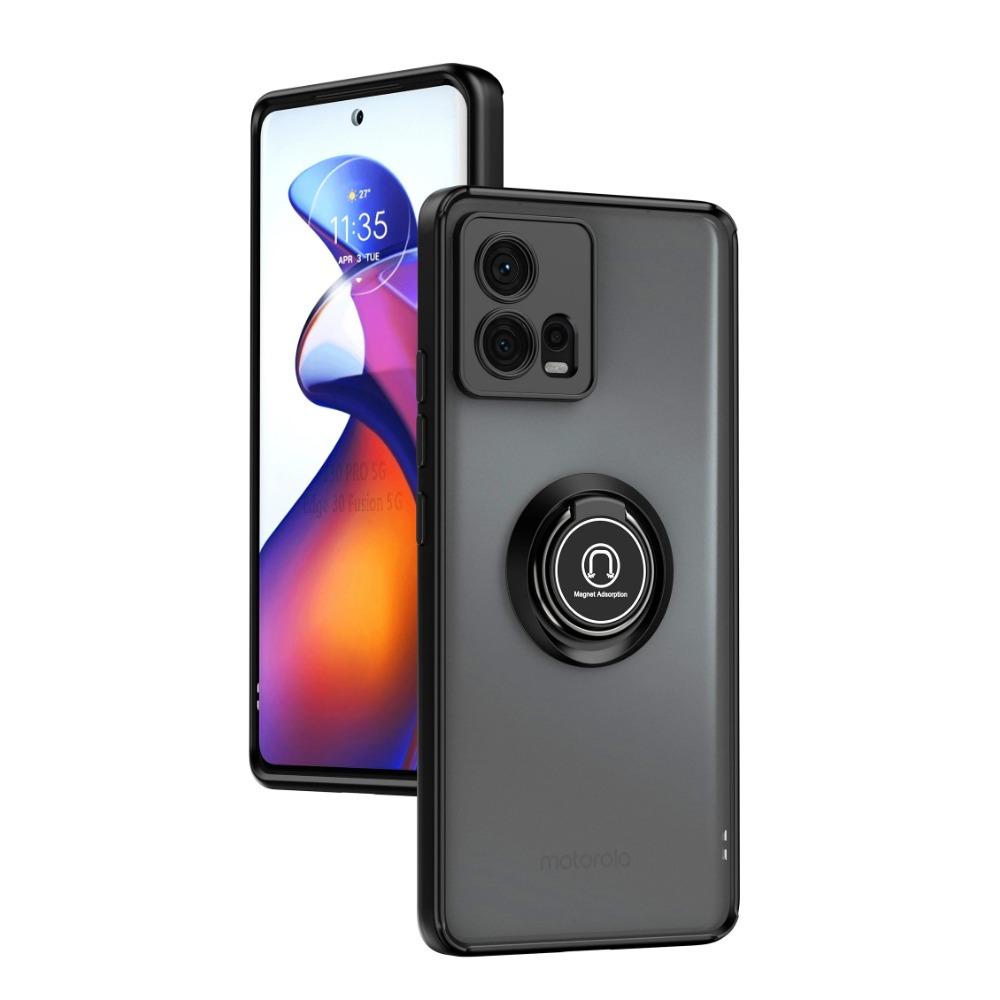 Armor Matte Case for Motorola Moto Edge 40 Neo Edge 30 Fusion Ultra Cover Ring Magnetic Holder Stand Business Full Protection
