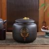 Exquisite Gilded Purple Clay Tea Storage Can - Moisture-Proof Ceramic for White, Black, and Pu'er Tea