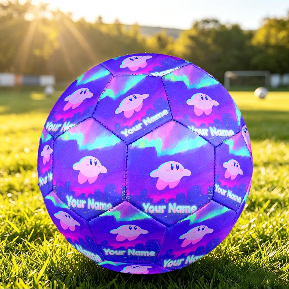 Custom Name Text Size 5 Football,Kirby Standard Training Soccer Ball