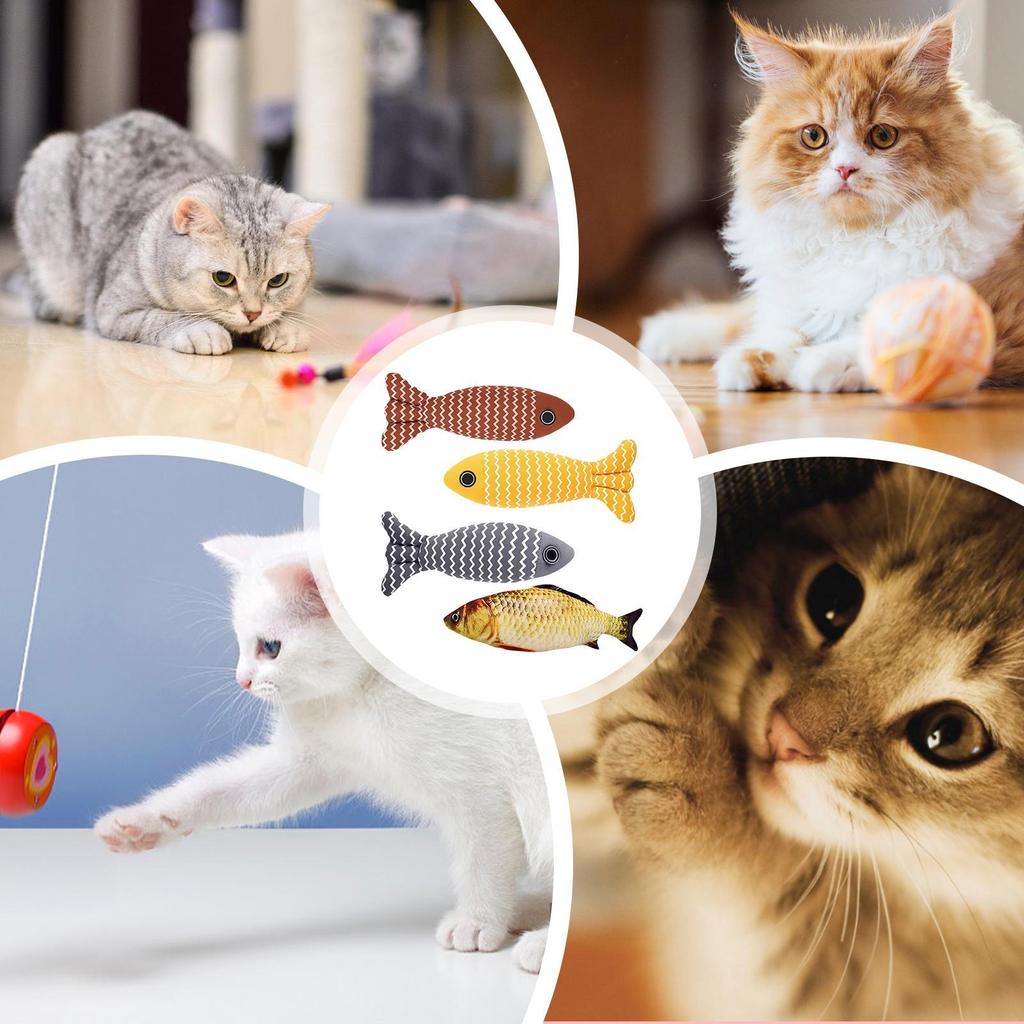 Cat Toys Fish Bite-Resistant Calming Exerciser Cat Fish Toys With Catnip For Small Medium Large Breeds Bedroom Study Room