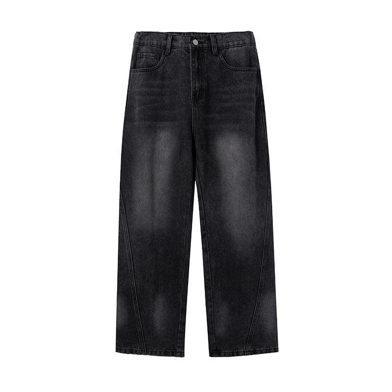 Spring and Autumn Men's New American Style Retro Loose Split Design Jeans