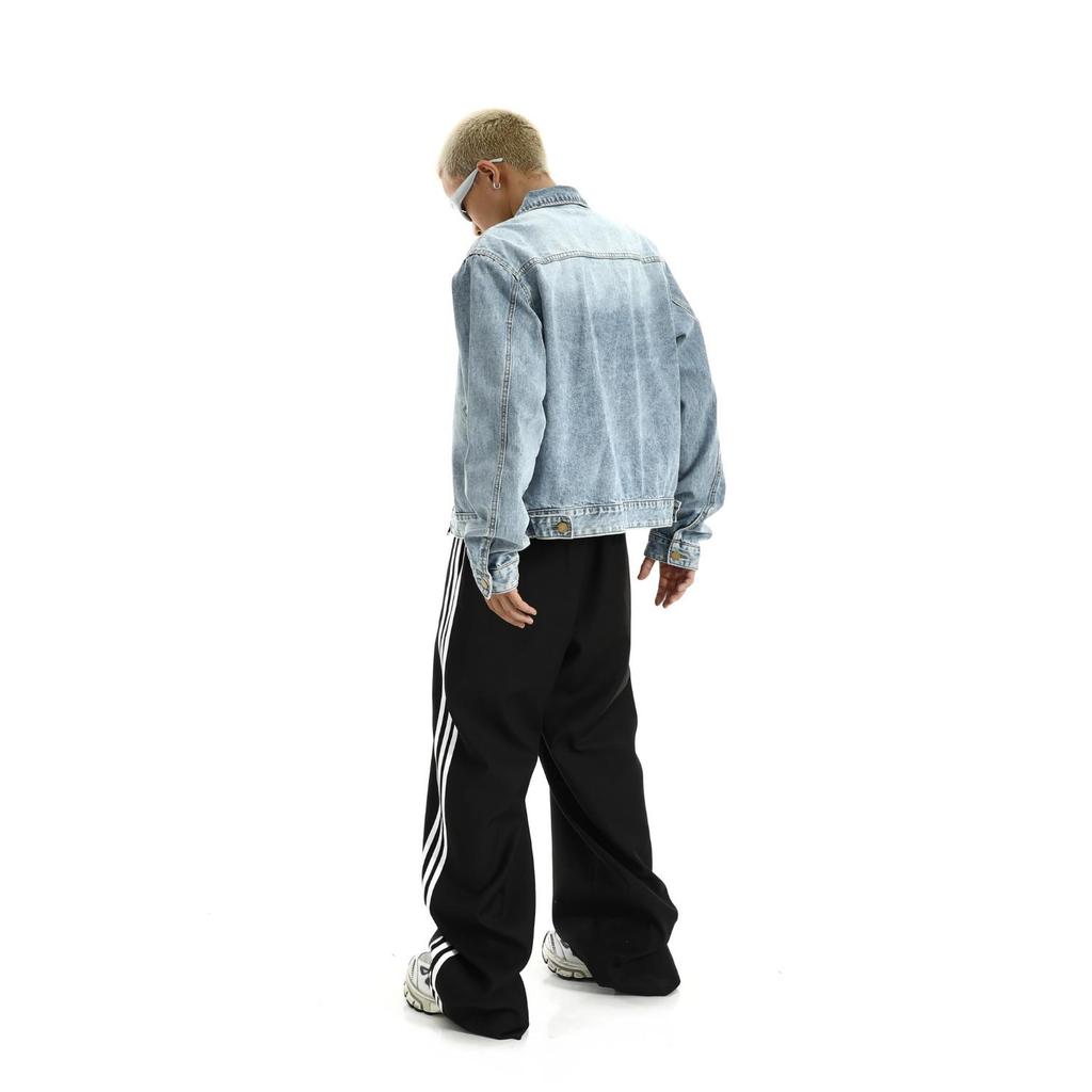 Men's Retro Washed Denim Jacket - High-End, Casual, Loose Fit for Autumn
