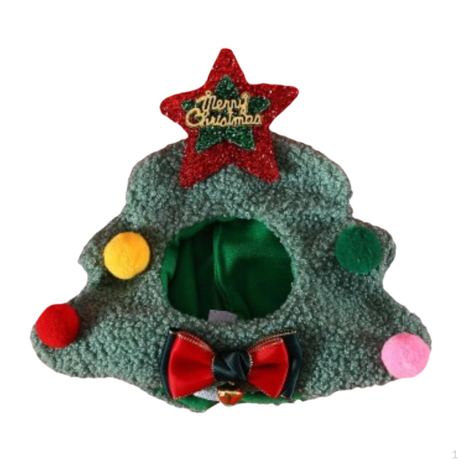 

Кошачья шапка Санты, головной убор для питомца, теплая повязка на голову, милый рождественский наряд Клауса для котят и маленьких собак S_Christmas tree