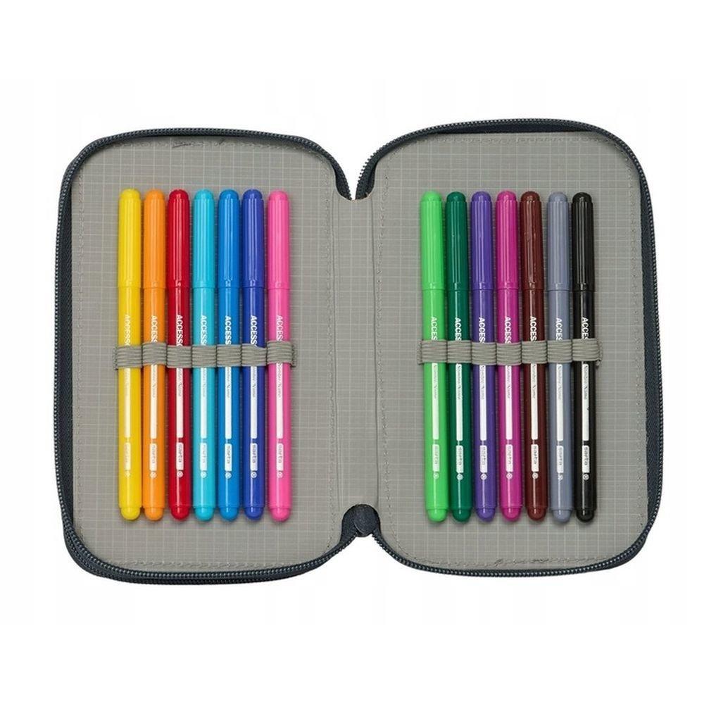 Real Madrid Triple Filled Pencil Case 37 Pcs 412557857 Navy Blue