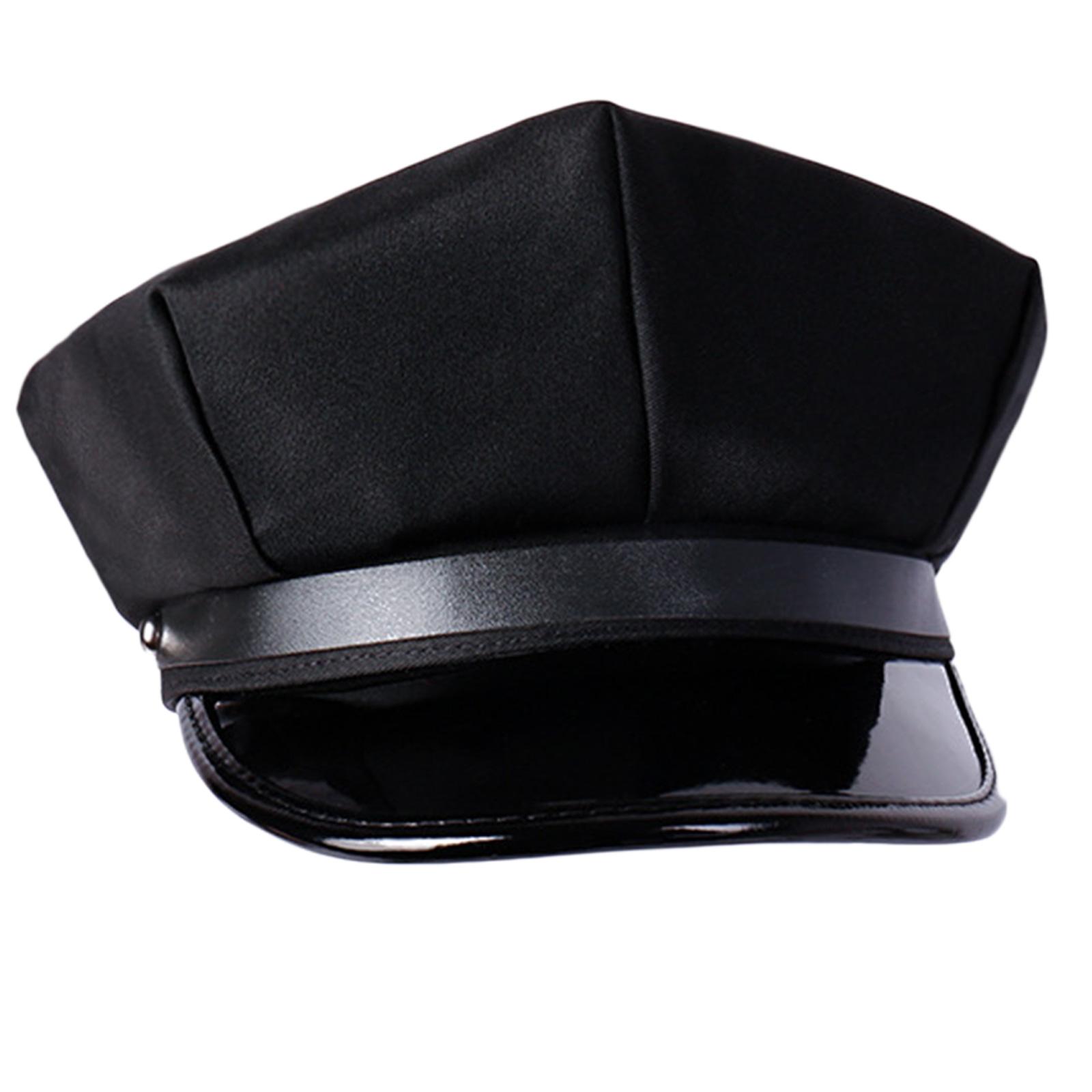 Капитанская яхтенная шляпа, матросская шляпа, регулируемая застежка-кнопка, для лодок, морская шляпа, полицейская шляпа, аксессуар для костюма ВМФ для вечеринки, взрослый размер 2