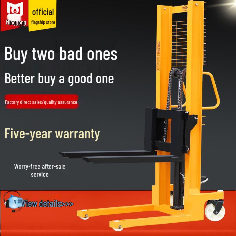 Manual & Electric Hydraulic Stacker Forklift for 1T-2T Lifting, Loading, and Unloading