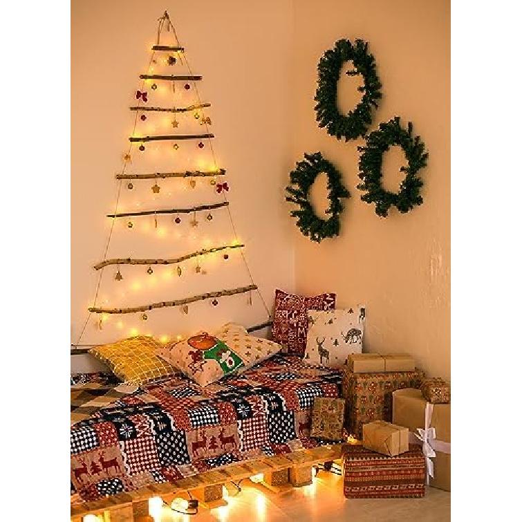 Brightown 12 Pack 7ft Battery Operated LED Fairy Lights for Xmas Decoration