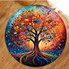Tree of Life Round Rugs Yoga Floor Mat Nature Mandala Design Circle Carpet Home Living Room Bedroom Decor Ancient Spiritual Rug