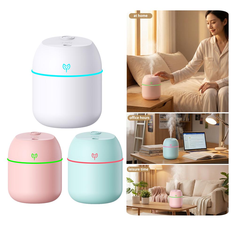 220ML Air Humidifier Cool Mist Aroma Diffuser LED Night Light Power-off Protect USB Humidificador For Home Office