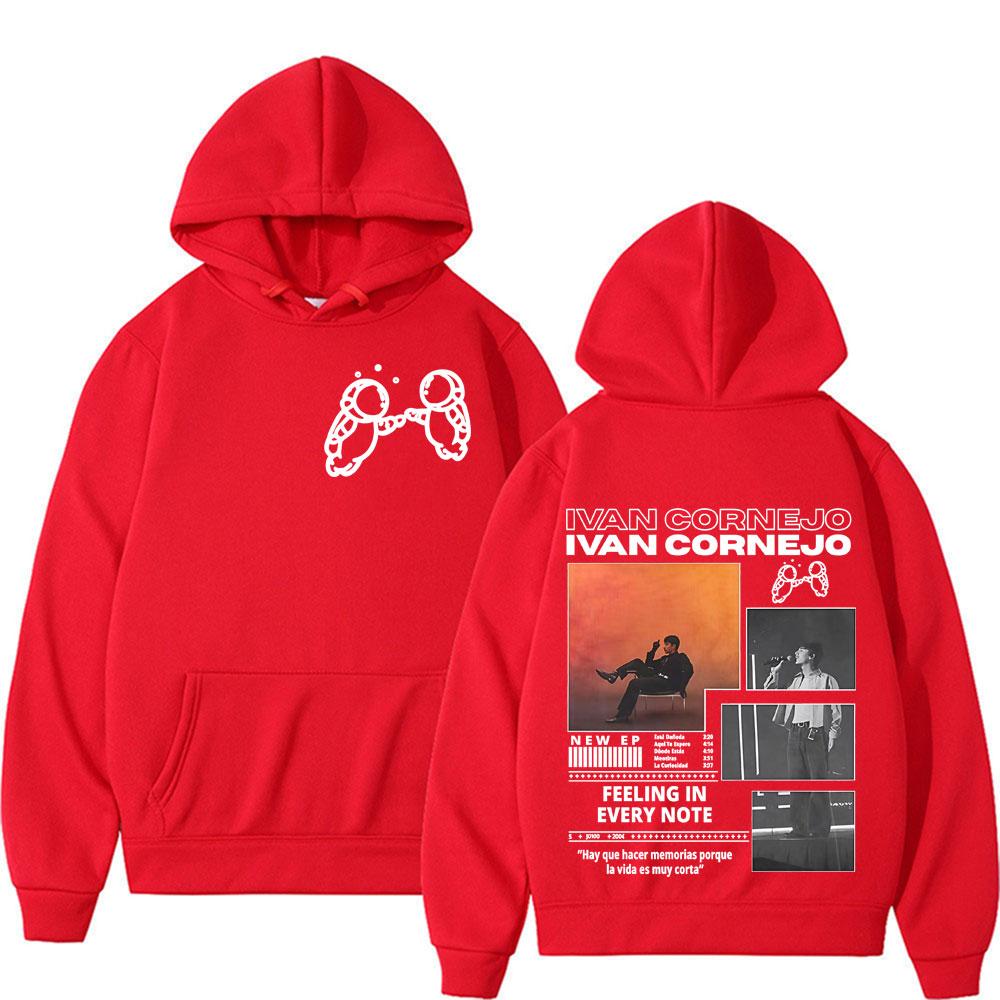 Singer Ivan Cornejo Mirada 2025 Tour Graphic Hoodie Unisex Vintage Fashion Hip Hop Punk Sweatshirts Men Gothic Pullover Hoodies