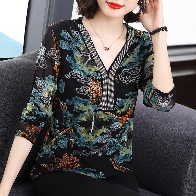 

Весна 2023 г., женская утягивающая футболка с V-образным вырезом и длинными рукавами - модный базовый топ высокой эластичности с закрытием живота для мам M