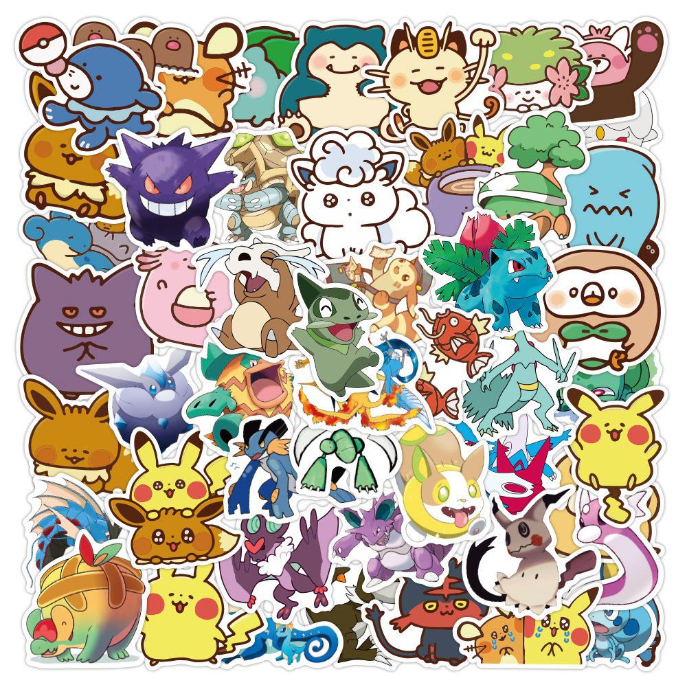 200-Piece Japanese Anime Pokemon Car & Suitcase Graffiti Stickers Set