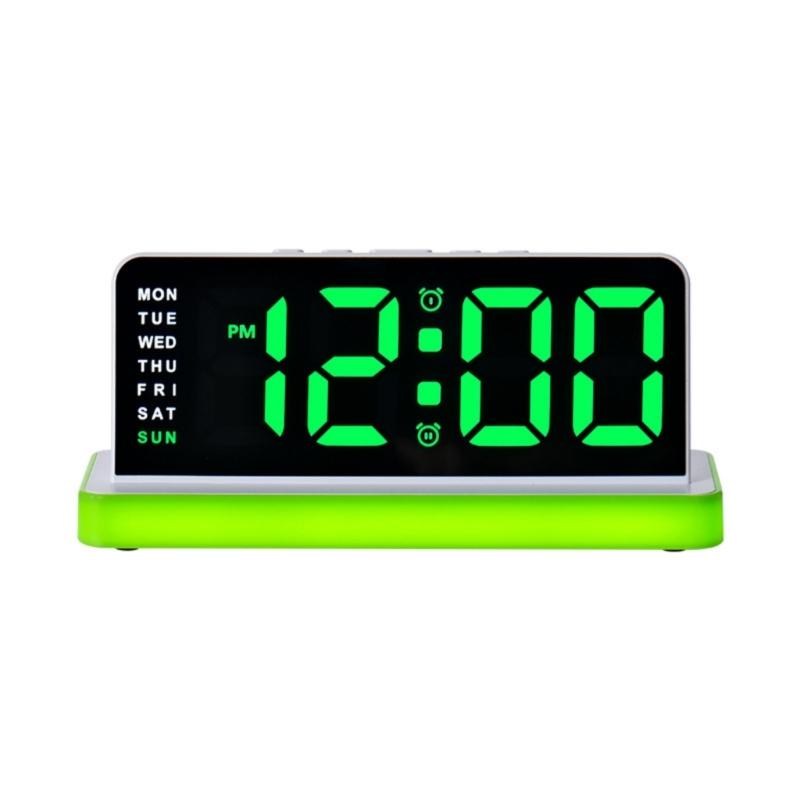 Night Light Digital Alarm Clock Electric Desk Clock with Snooze Date Loud Alarm Day of Week for Living Room Bedroom