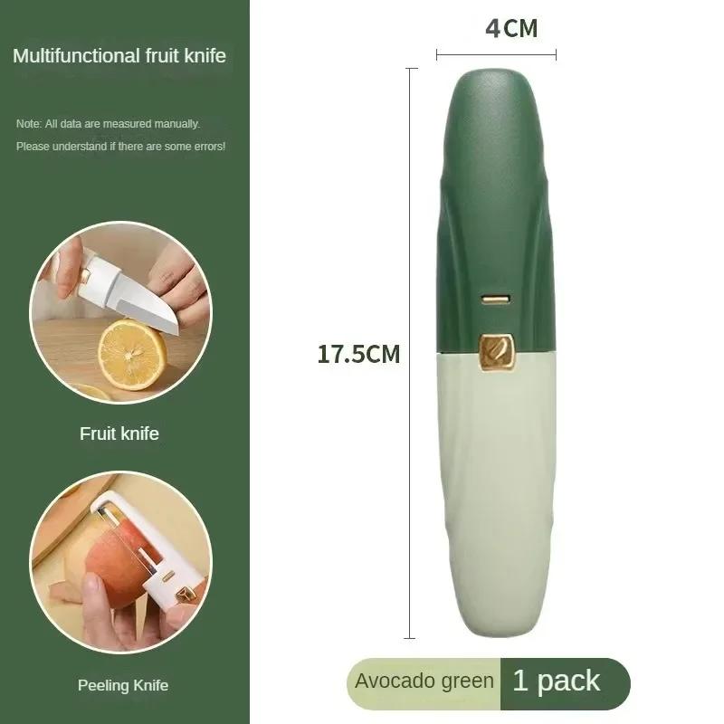 Household Multifunctional Fruit Knife Portable Peeler Must Have for Outdoor Picnics 2 in 1 Peeling & Melon Planing Utensil Safe