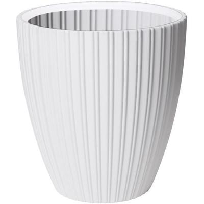 Flower Pot - GARDEN ID - Fancy - 40 X 42 Cm - For Garden, Balconies or Interiors - White