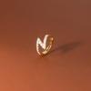 New Fashion 925 Silver Minimalist Mini Lightning Earring for Women Shinny Zircon Hoop Earrings Jewelry