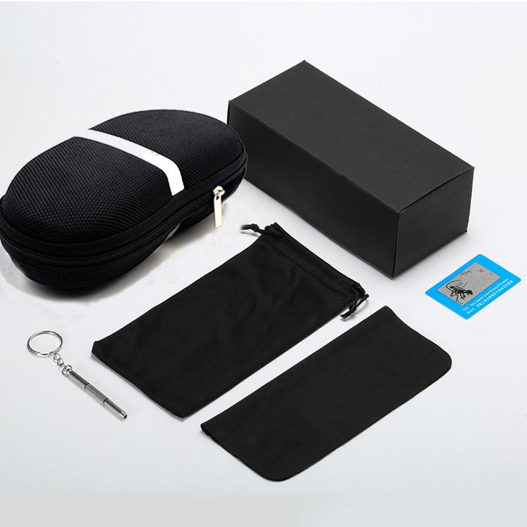 Sunglasses Packaging Set: Eyeglass Case, Cleaning Cloth, Pouch, Polarized Card & Gift Box