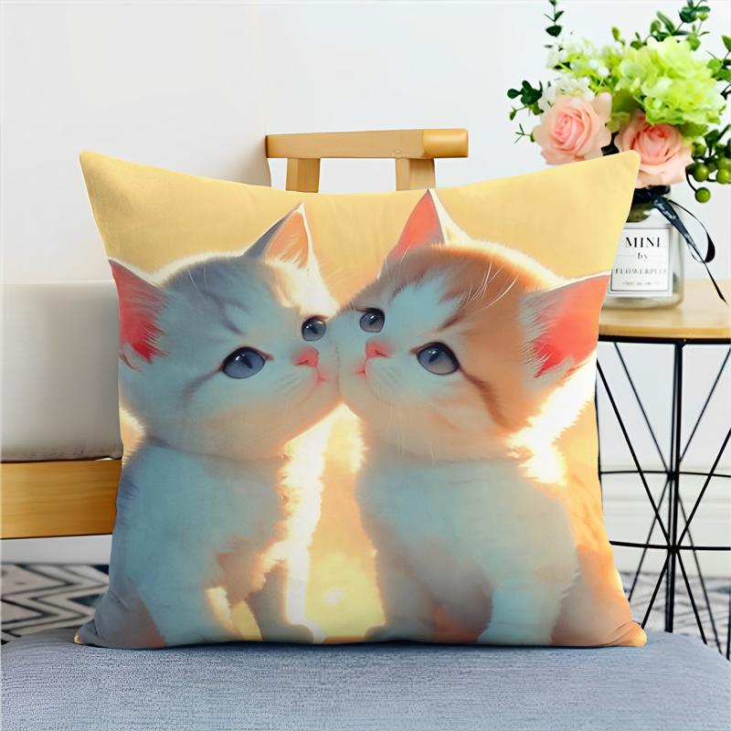 

Милый кот мультфильм наволочка для украшения общежития офис гостиная дома наволочка 45x45cm