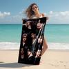 proof beach towel with ATEEZ pattern - soft,absorbent,quick-drying,machine washable - perfect for swimming,camping,bathing