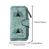Fashionable Long Wallet with Striking Design Featuring Meditation Buddha Silhouette In Lotus Flower Multifunctional Portable and Secure Daily Use