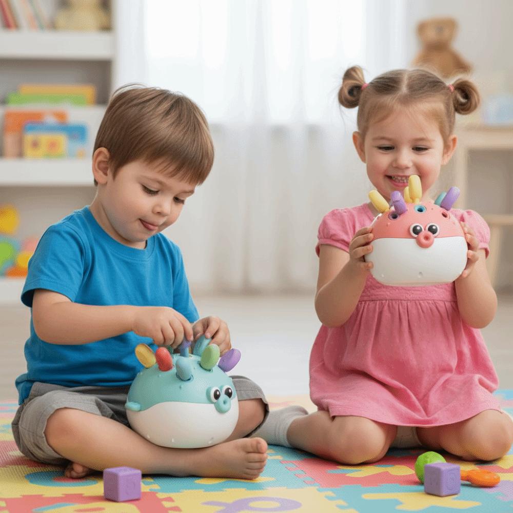 Plastic Focused Training Puzzle Toys Early Education Pufferfish Puzzle Toy Boy Girl Infants