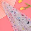 Trending Style 59x39 Inch Floral Butterfly Tulle Fabric Sparkle Lace for Couture Dresses, Photo Booth Background & Event Decor