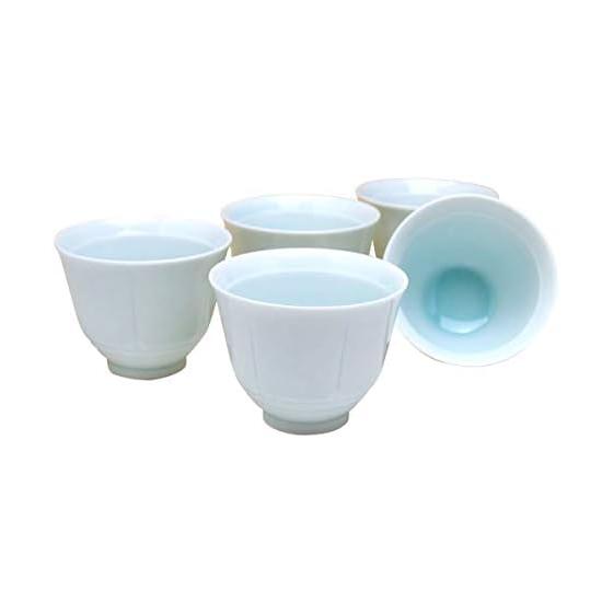 Teacup set for guests, Arita ware, blue and white porcelain, sencha bowl, set of 5, in presentation box