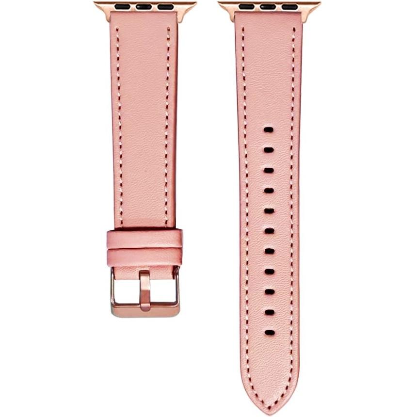 Leather Strap for Apple Watch 1/2/3/4/5/6/7/8/9/10/11/SE Ultra 1/2/3 42/44/45/46/49mm - Pink