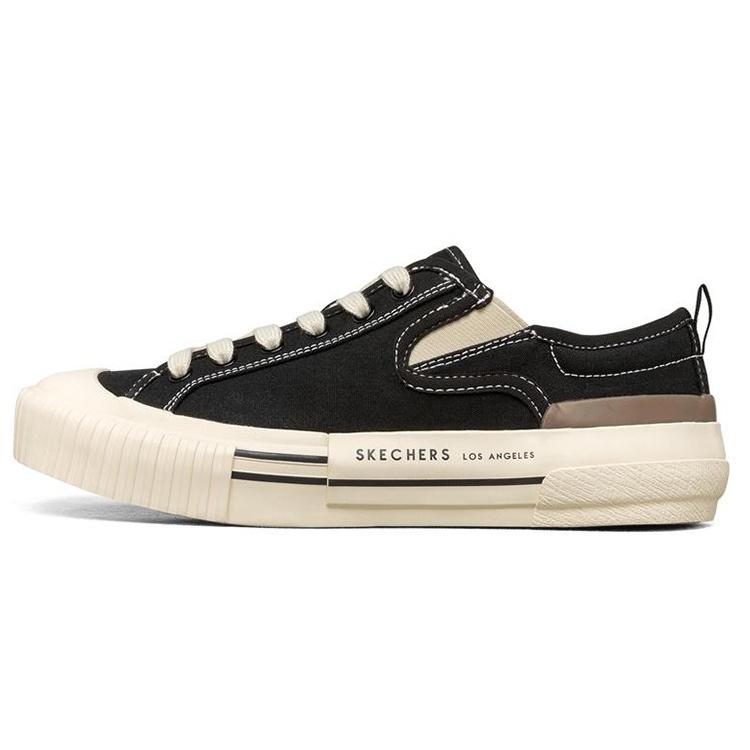 (WMNS) Skechers New Moon Canvas shoes GS Black Women s 155391-BLK EU 36