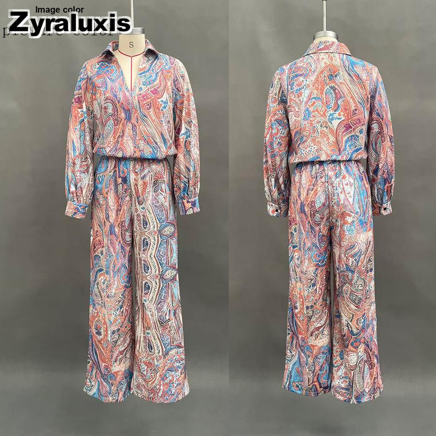 Women s Casual Set New Fashion Temperament Deep V-neck Wide Leg Pants Set S