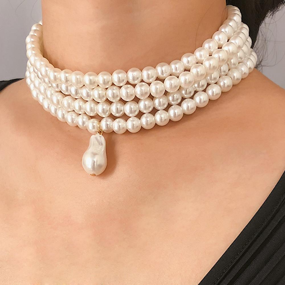 Buy Multi Layer Pearl Necklace Boho 