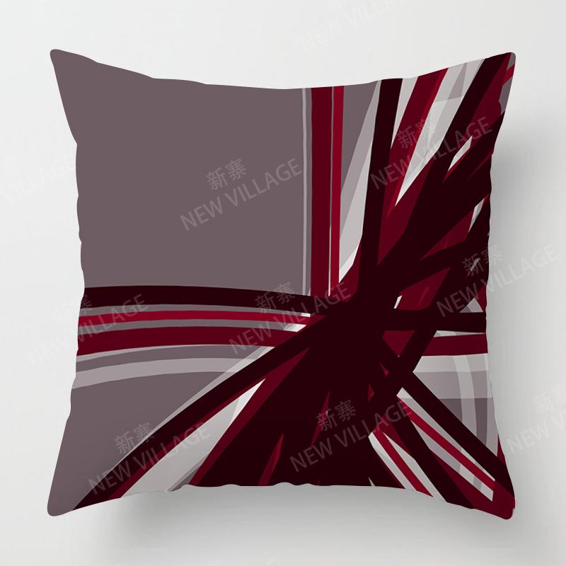 Leaf Personalized Design Red Cushion Cover Home Decor Throw Pillow Cover Living Room Sofa Decoration