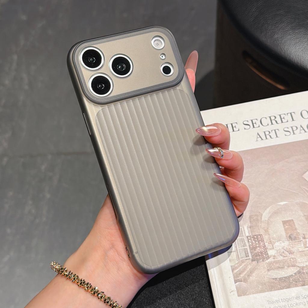 Elegant Frosted Corrugated Phone Case For iPhone 17 16 15 Pro Max 14 13 12 Plus Air Stripe Soft Slim TPU Drop Protection Cover