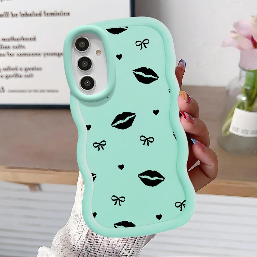 Case for Samsung Galaxy A52 A13 A15 A11 A12 A21s A14 A16 Soft Phone Cover A33 A05 A23 A06 A03 A22 A04 A53 Lips Kiss Print