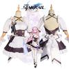 Honkai Elysia Maid Uniform Cosplay Costume Girl Anime Party Halloween Fan Outfit