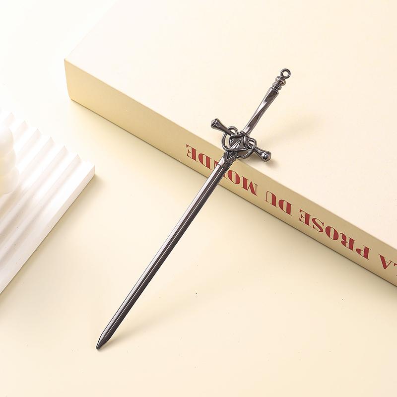 DIY Creative Sword Hair Stick Hairpins Headwear Chinese Sword Hair Fork Buns Punk Hairpin Women Trendy Hair Accessories
