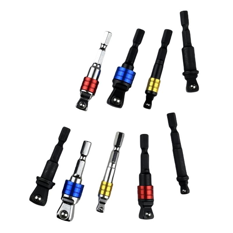Versatility 3Piece Oscillating Socket Adapter Set 1/4inch Flexible Shank Perfect For Professional And DIY Drilling Need
