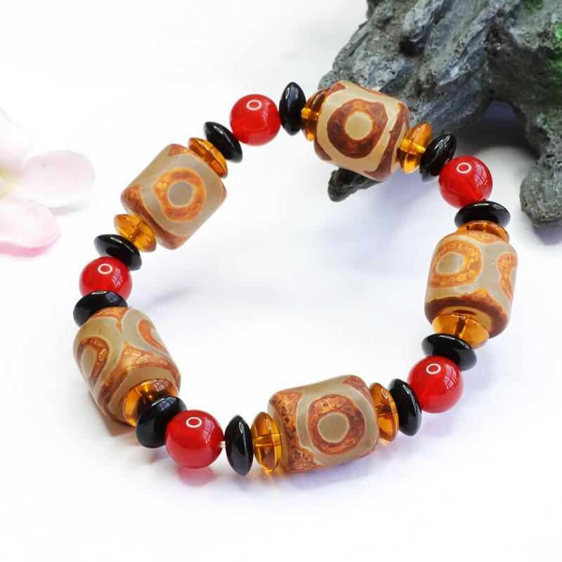 2026 Tibet Beads as Right Rain Red Agate Bracelet Chalcedony Factory Live Delivery S2040413