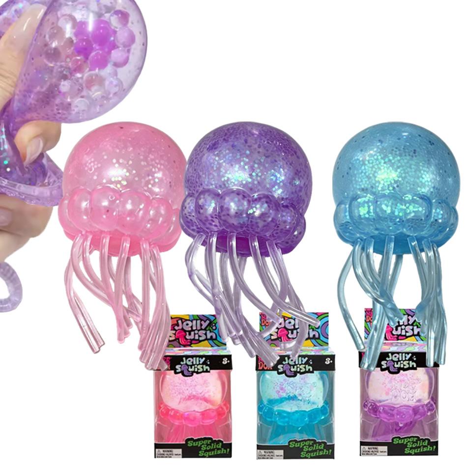 Glitzer Kraken Taba Squishy Zucker Stressball für Kinder Niedliche Tiere Knet-Fidget-Spielzeug Squishy Ozean Sensorisches Dekompressions-Geschenk