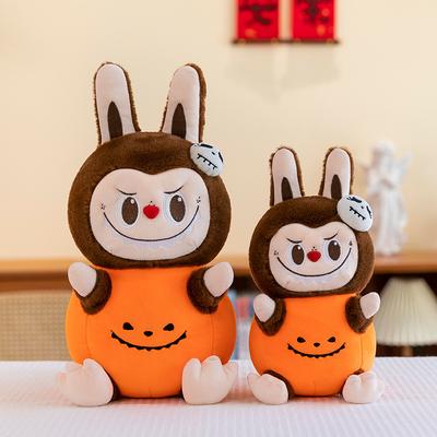 Rabbit Transforms Into Pumpkin Halloween Plush Toy Doll Rag Dolls for Boys and Girls Birthday Gifts