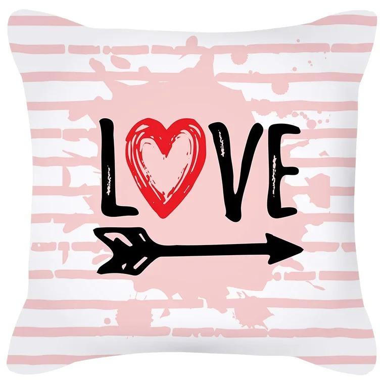 Home Decor Valentine Love Designs for Cozy Decor Pattern Cushion Cover Suitable for Sofa Bedroom Car Pillow Cover