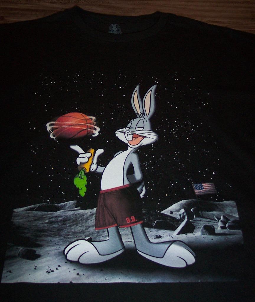 WB LOONEY TUNES BUGS BUNNY BASKETBALL SPACE JAM T-shirt MENS MEDIUM NEW XL